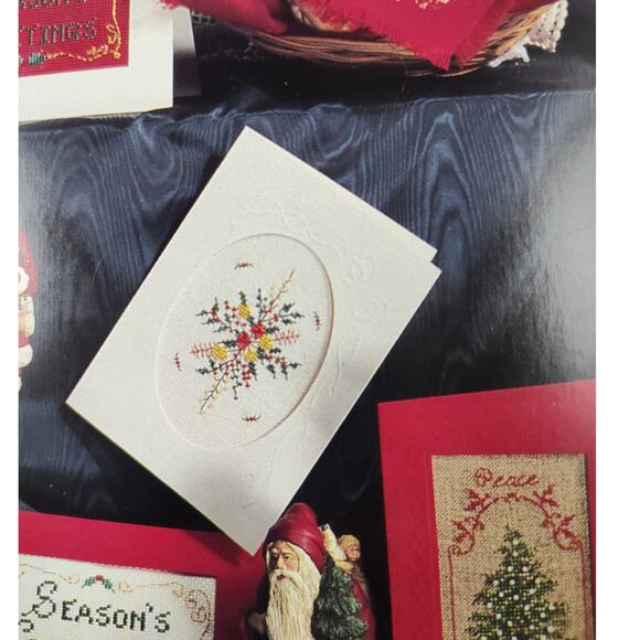 Country Cross Stitch With Love This Christmas Words, Tree, Poinsettia Patterns - Picture 4 of 4